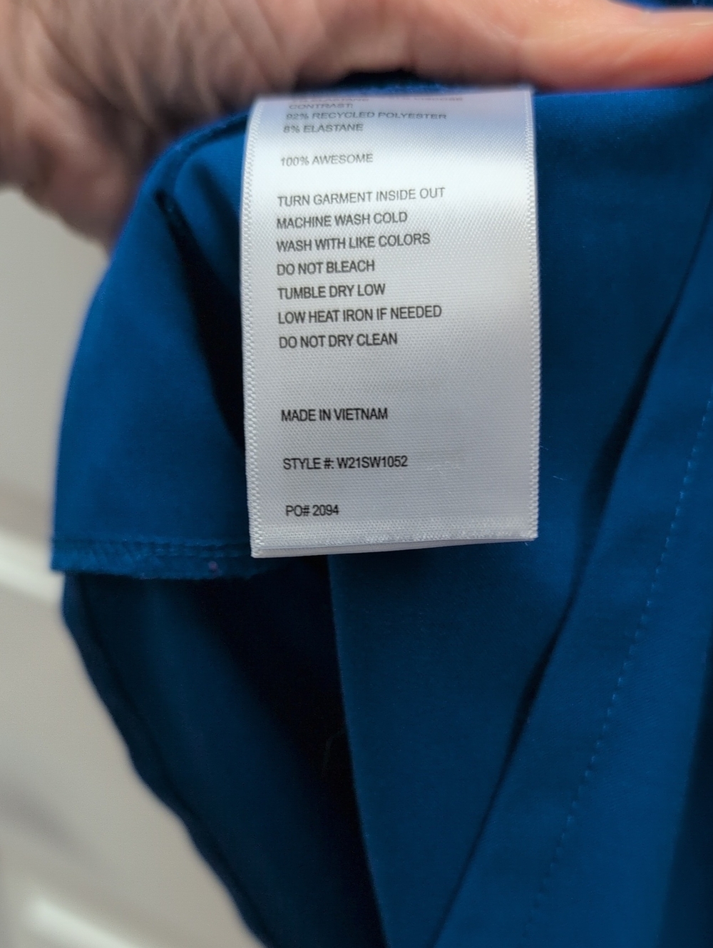 Figs Scrub Top Electric Blue XS - Picture 4 of 4